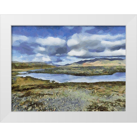 Beautiful nature in Iceland XXII White Modern Wood Framed Art Print by Medeiros, Celito
