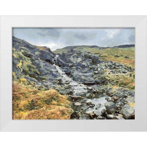 Beautiful nature in Iceland XXIV White Modern Wood Framed Art Print by Medeiros, Celito