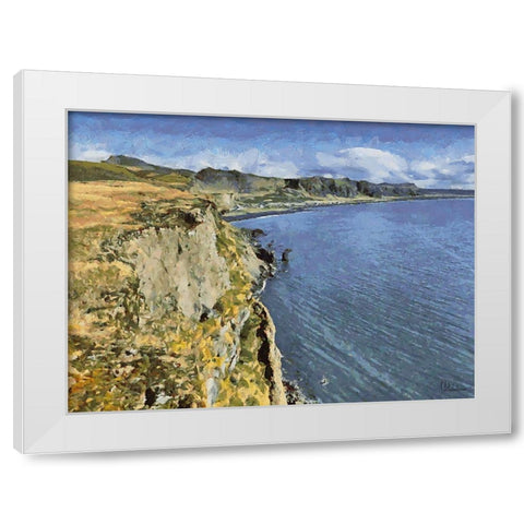 Beautiful nature in Iceland XXVII White Modern Wood Framed Art Print by Medeiros, Celito