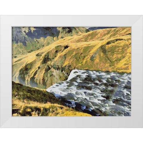 Beautiful nature in Iceland XLIII White Modern Wood Framed Art Print by Medeiros, Celito