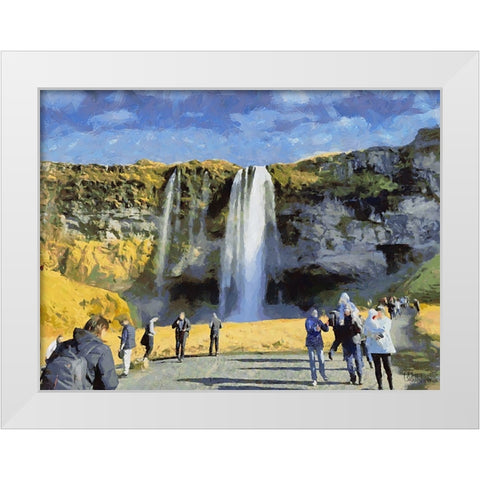Beautiful nature in Iceland XLIV White Modern Wood Framed Art Print by Medeiros, Celito
