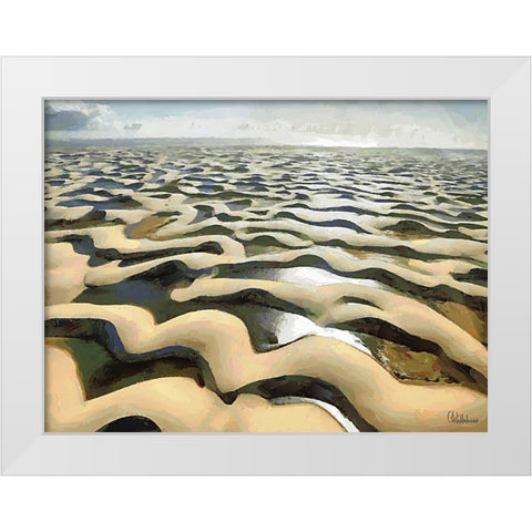 Travel Destination around the World XXXVIII White Modern Wood Framed Art Print by Medeiros, Celito