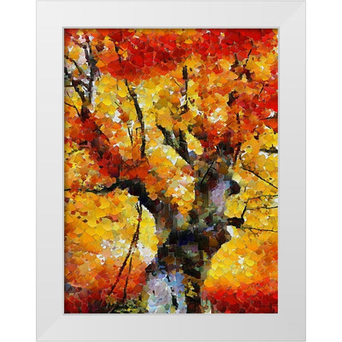 Collectio of Bloomin and Autumn Trees II White Modern Wood Framed Art Print by Medeiros, Celito