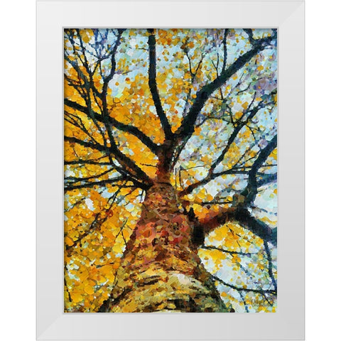 Collectio of Bloomin and Autumn Trees VIII White Modern Wood Framed Art Print by Medeiros, Celito