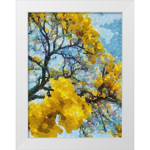Collectio of Bloomin and Autumn Trees XI White Modern Wood Framed Art Print by Medeiros, Celito
