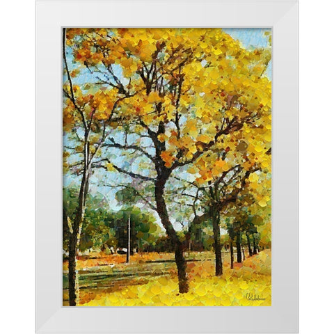 Collectio of Bloomin and Autumn Trees XII White Modern Wood Framed Art Print by Medeiros, Celito