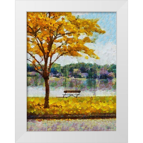 Collectio of Bloomin and Autumn Trees XIII White Modern Wood Framed Art Print by Medeiros, Celito