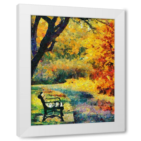 Collectio of Bloomin and Autumn Trees XV White Modern Wood Framed Art Print by Medeiros, Celito