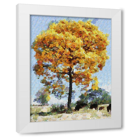 Collectio of Bloomin and Autumn Trees XVIII White Modern Wood Framed Art Print by Medeiros, Celito