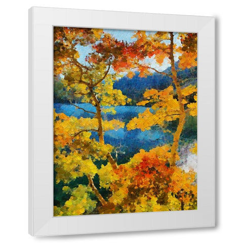 Collectio of Bloomin and Autumn Trees XIX White Modern Wood Framed Art Print by Medeiros, Celito