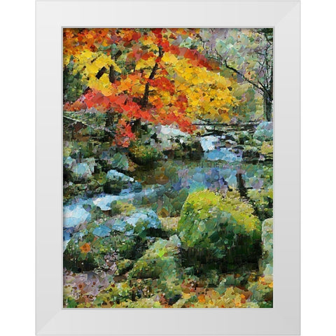 Collectio of Bloomin and Autumn Trees XXI White Modern Wood Framed Art Print by Medeiros, Celito
