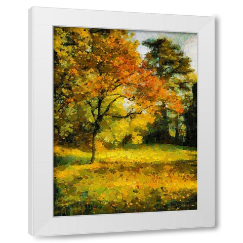 Collectio of Bloomin and Autumn Trees XXII White Modern Wood Framed Art Print by Medeiros, Celito