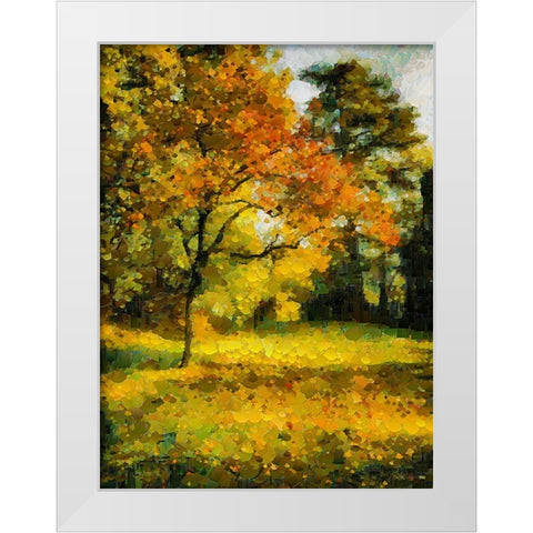 Collectio of Bloomin and Autumn Trees XXII White Modern Wood Framed Art Print by Medeiros, Celito