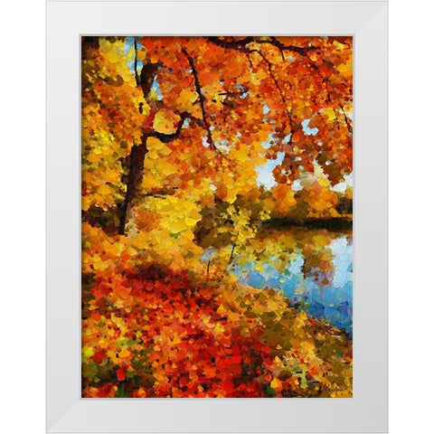 Collectio of Bloomin and Autumn Trees XXIV White Modern Wood Framed Art Print by Medeiros, Celito