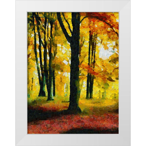 Collectio of Bloomin and Autumn Trees XXVI White Modern Wood Framed Art Print by Medeiros, Celito