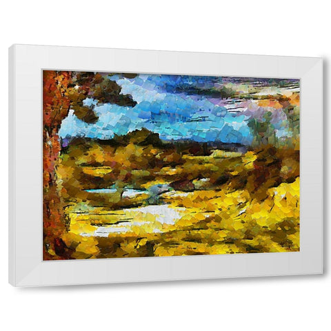 Collectio of Bloomin and Autumn Trees XXIX White Modern Wood Framed Art Print by Medeiros, Celito