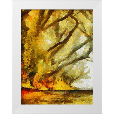 Collectio of Bloomin and Autumn Trees XXXVIII White Modern Wood Framed Art Print by Medeiros, Celito