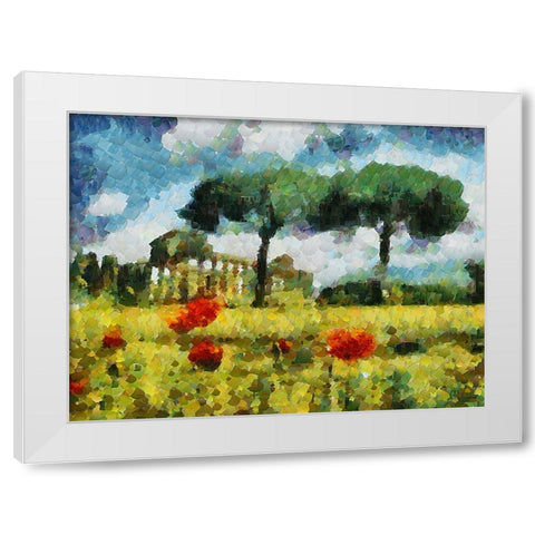 Collectio of Bloomin and Autumn Trees XLV White Modern Wood Framed Art Print by Medeiros, Celito