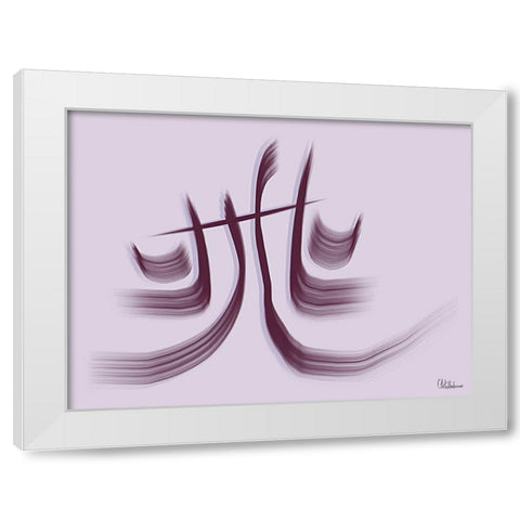 Chinese Characters III White Modern Wood Framed Art Print by Medeiros, Celito