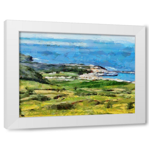 View of the Coast II White Modern Wood Framed Art Print by Medeiros, Celito