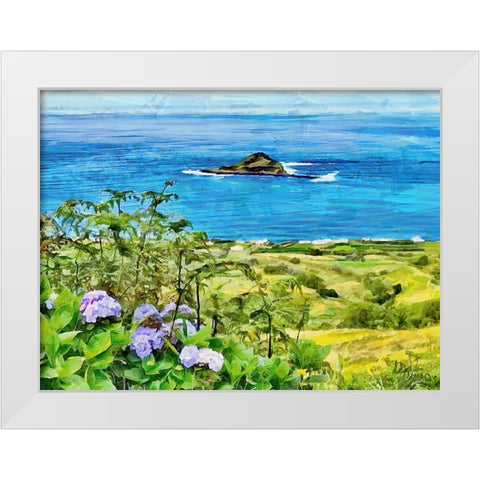 View of the Coast III White Modern Wood Framed Art Print by Medeiros, Celito