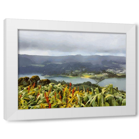 View of the Coast IV White Modern Wood Framed Art Print by Medeiros, Celito