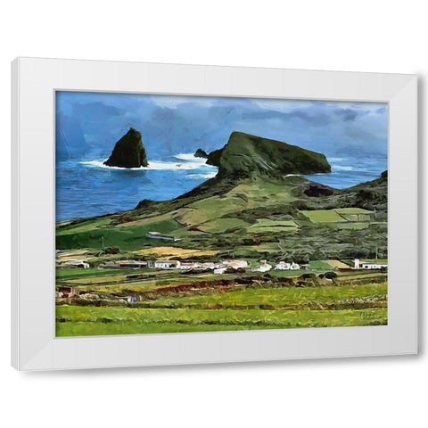 View of the Coast V White Modern Wood Framed Art Print by Medeiros, Celito