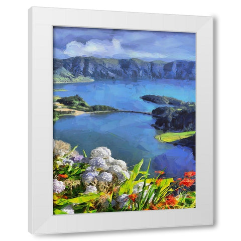 View of the Coast VI White Modern Wood Framed Art Print by Medeiros, Celito