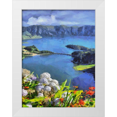 View of the Coast VI White Modern Wood Framed Art Print by Medeiros, Celito