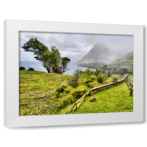 View of the Coast VIII White Modern Wood Framed Art Print by Medeiros, Celito