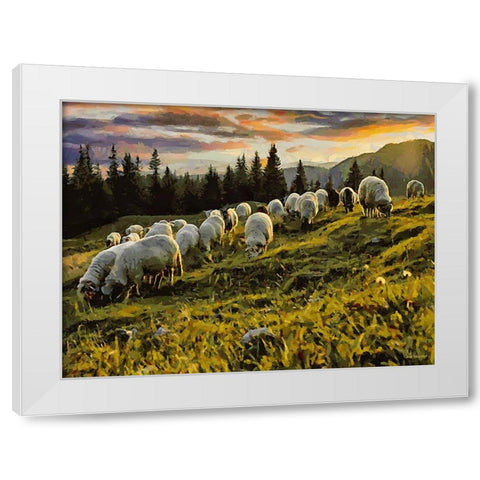 Sheep and Goat Collection II White Modern Wood Framed Art Print by Medeiros, Celito