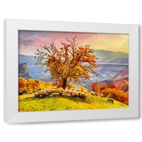 Sheep and Goat Collection III White Modern Wood Framed Art Print by Medeiros, Celito