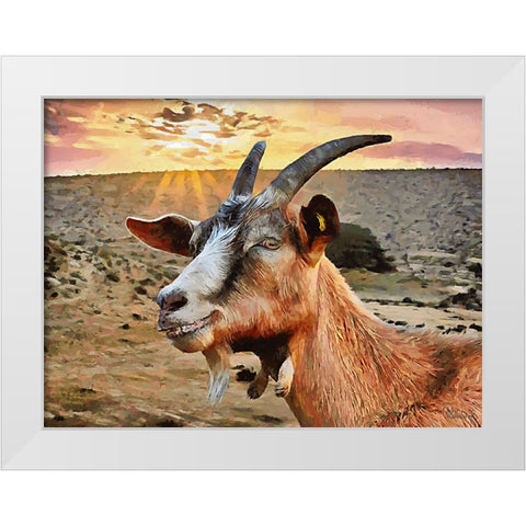 Sheep and Goat Collection IV White Modern Wood Framed Art Print by Medeiros, Celito