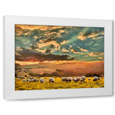 Sheep and Goat Collection VII White Modern Wood Framed Art Print by Medeiros, Celito