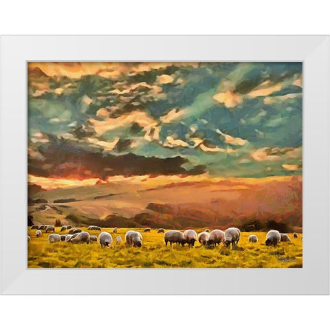Sheep and Goat Collection VII White Modern Wood Framed Art Print by Medeiros, Celito