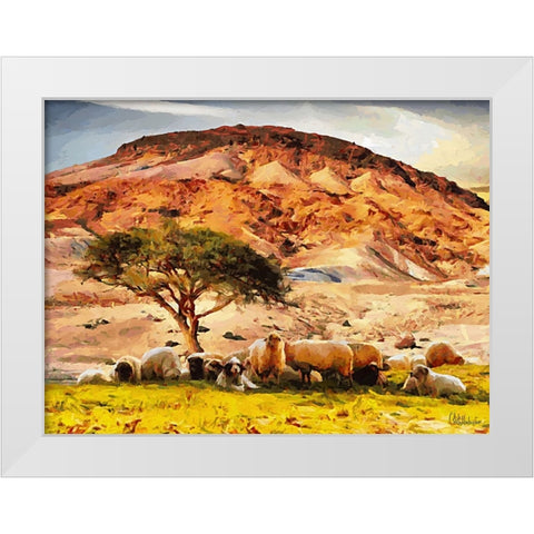 Sheep and Goat Collection VIII White Modern Wood Framed Art Print by Medeiros, Celito