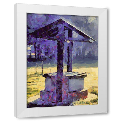 An old Well White Modern Wood Framed Art Print by Medeiros, Celito