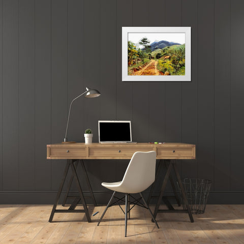 Countryside View II White Modern Wood Framed Art Print by Medeiros, Celito