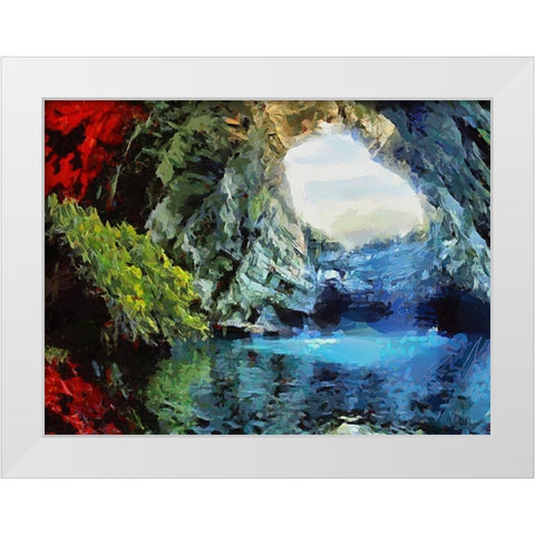 A Magical Cave White Modern Wood Framed Art Print by Medeiros, Celito