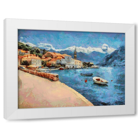 Monte Negro White Modern Wood Framed Art Print by Medeiros, Celito