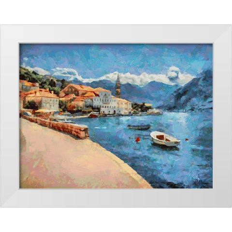 Monte Negro White Modern Wood Framed Art Print by Medeiros, Celito