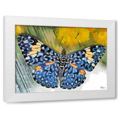 Butterfly Wings V White Modern Wood Framed Art Print by Medeiros, Celito