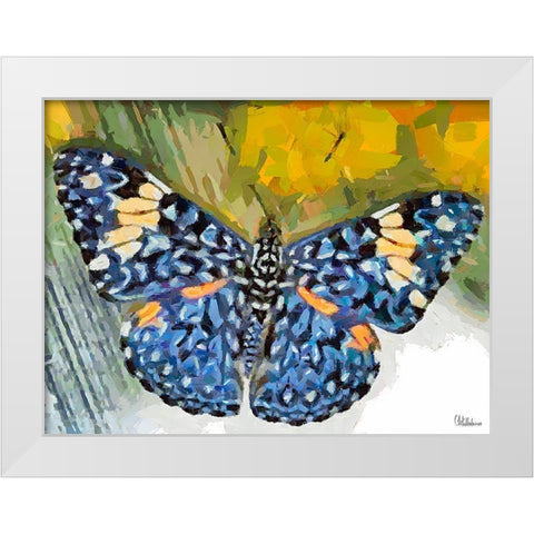 Butterfly Wings V White Modern Wood Framed Art Print by Medeiros, Celito