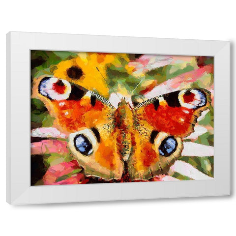 Butterfly Wings VII White Modern Wood Framed Art Print by Medeiros, Celito