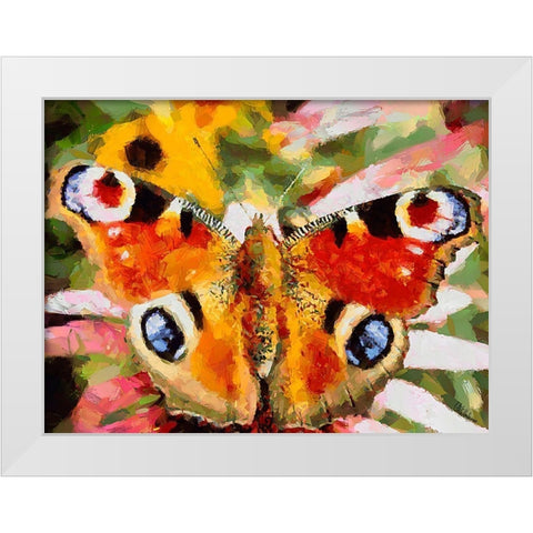 Butterfly Wings VII White Modern Wood Framed Art Print by Medeiros, Celito
