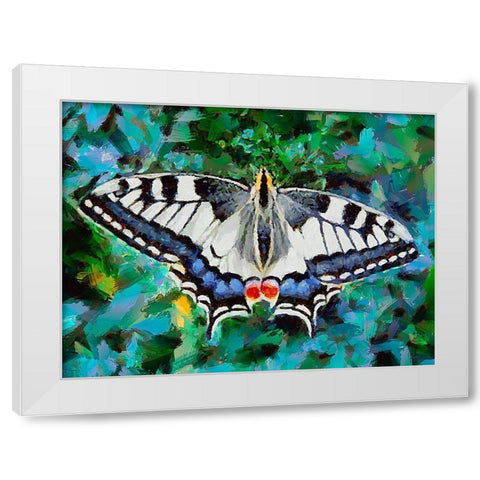 Butterfly Wings VIII White Modern Wood Framed Art Print by Medeiros, Celito