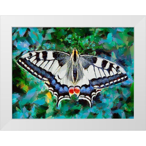 Butterfly Wings VIII White Modern Wood Framed Art Print by Medeiros, Celito