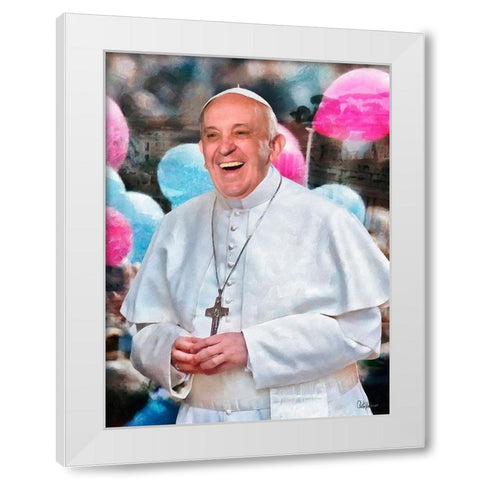 Pop Fransisco II White Modern Wood Framed Art Print by Medeiros, Celito