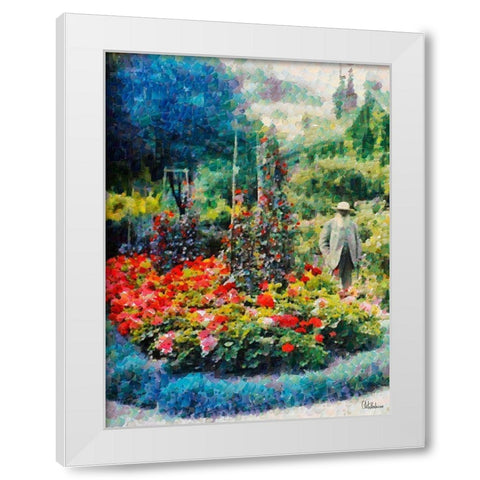 Old Man in the Garden White Modern Wood Framed Art Print by Medeiros, Celito
