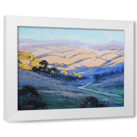Afternoon Kanimbla Valley Australia White Modern Wood Framed Art Print by Gercken, Graham